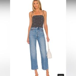 Levi’s Ribcage Straight Ankle in At The Ready (Medium Wash)